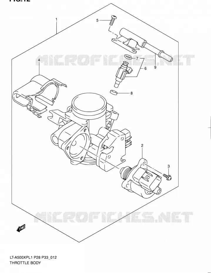 GASKLEPHUIS Suzuki QUAD 500 KINGQUAD 2011  LT-A500XP L1/LT-A500XPZ L1 (P03,P28,P33)