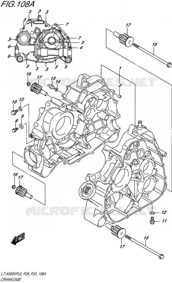 CASING Suzuki QUAD 500 KINGQUAD 2016  LT-A500XP L6/LT-A500XPZ L6 (P28,P33)