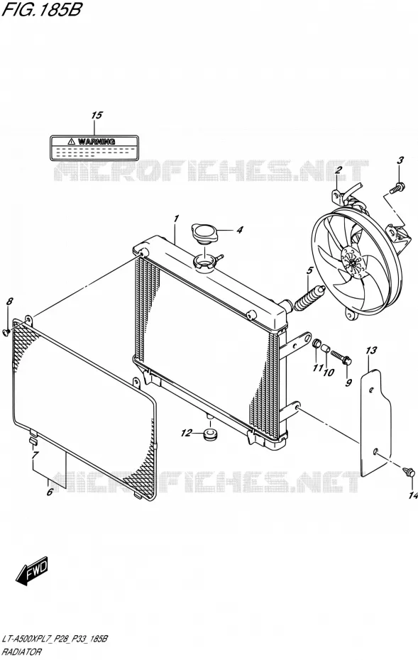 RADIATOR (LT-A500XPL7 P33) Suzuki QUAD 500 KINGQUAD 2017  LT-A500XP L7/LT-A500XPZ L7 (P28,P33)