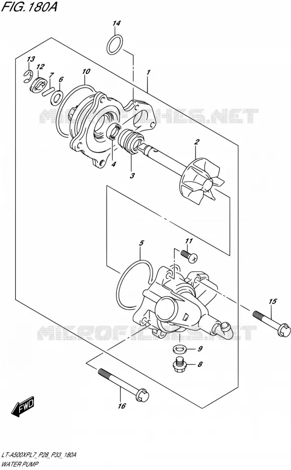 WATERPOMP Suzuki QUAD 500 KINGQUAD 2017  LT-A500XP L7/LT-A500XPZ L7 (P28,P33)