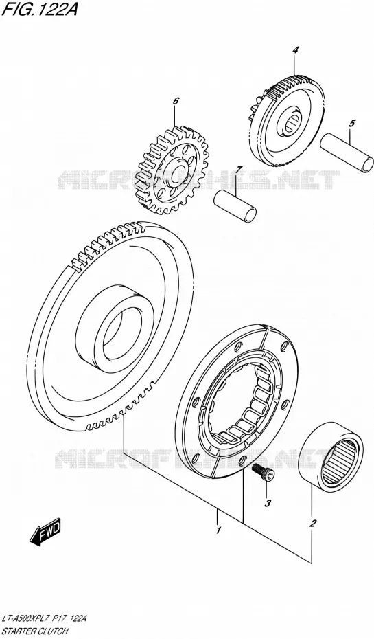 STARTMOTOR CLUTCH Suzuki QUAD 500 KINGQUAD 2017  LT-A500XP L7 (P17)