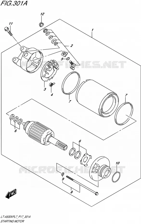 STARTMOTOR Suzuki QUAD 500 KINGQUAD 2017  LT-A500XP L7 (P17)