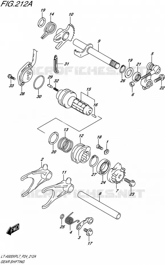 SCHAKELEN ASSY Suzuki QUAD 500 KINGQUAD 2017  LT-A500XP L7 (P24)