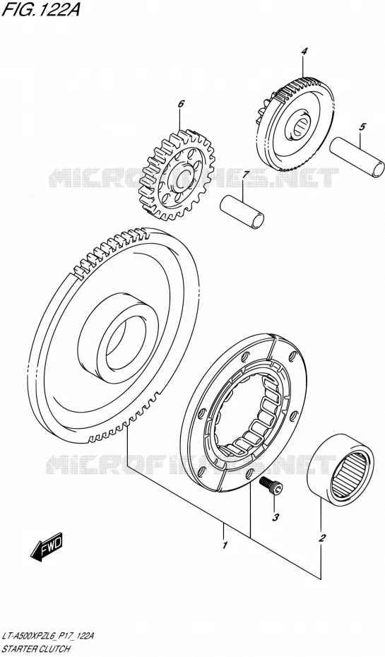 STARTMOTOR CLUTCH Suzuki QUAD 500 KINGQUAD 2016  LT-A500XPZ L6 (P17)