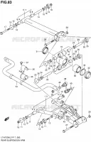 ACHTERWIELOPHANGING ARM voor Suzuki KINGQUAD 750 2012