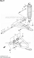 VOORWIELOPHANGING ARM voor Suzuki KINGQUAD 750 2012
