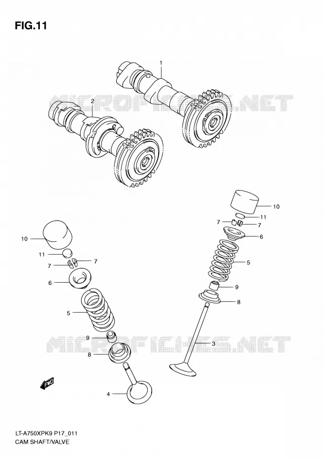 NOKKENAS - VALVES Suzuki QUAD 750 KINGQUAD 2010  LT-A750XP L0 (P17,P24)