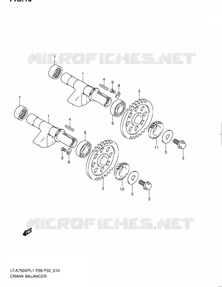 CRANK BALANCER Suzuki QUAD 750 KINGQUAD 2011  LT-A750XP L1/LT-A750XPZ L1 (P02,P28,P33)
