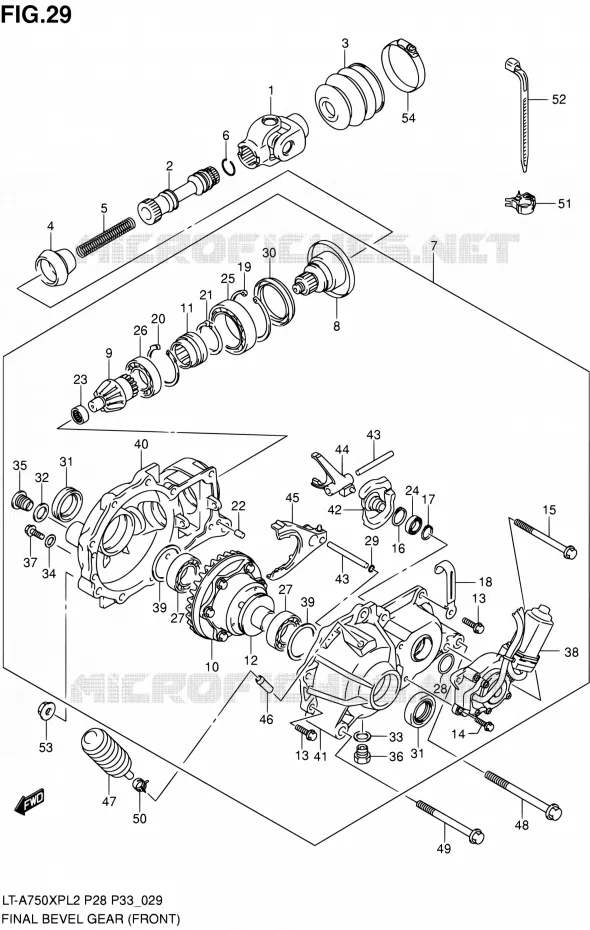 AANDRIJFAS (AVANT) Suzuki QUAD 750 KINGQUAD 2012  LT-A750XP L2/LT-A750XPZ L2 (P03,P28,P33)