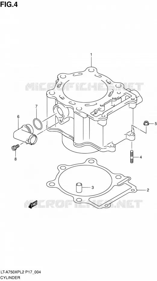 CILINDER Suzuki QUAD 750 KINGQUAD 2012  LT-A750XP L2/LT-A750XPZ L2 (P17,P24)