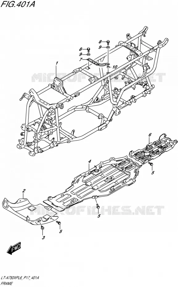 FRAME Suzuki QUAD 750 KINGQUAD 2016  LT-A750XP L6/LT-A750XPZ L6 (P17)