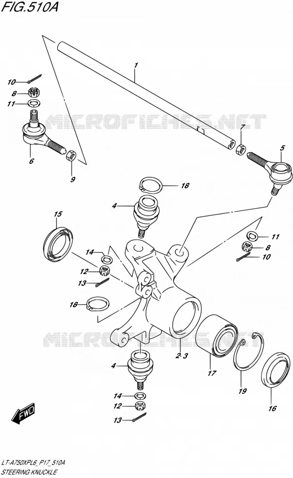 STUURINRICHTINGS - HUB Suzuki QUAD 750 KINGQUAD 2016  LT-A750XP L6/LT-A750XPZ L6 (P17)