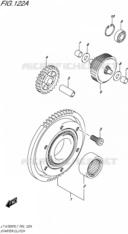 STARTMOTOR CLUTCH Suzuki QUAD 750 KINGQUAD 2017  LT-A750XP L7 (P24)