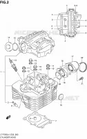 CILINDERKOP voor Suzuki OZARK 250 1992