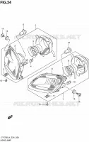 KOPLAMP voor Suzuki OZARK 250 1992