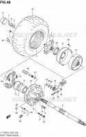 RECHTSE ACHTERWIEL voor Suzuki OZARK 250 1992