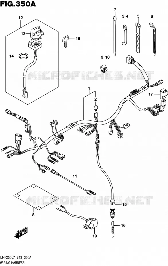 BEDRADING Suzuki QUAD 250 OZARK 2017  LT-F250 L7 (E43)