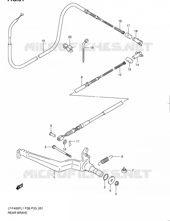 ACHTERREM Suzuki QUAD 400 KINGQUAD 2011  LT-F400F L1/LT-F400FZ L1 (P03,P28,P33)