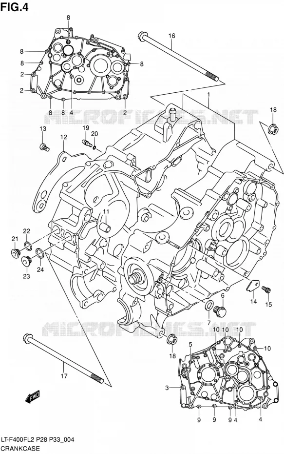 CASING Suzuki QUAD 400 KINGQUAD 2012  LT-F400F L2/LT-F400FZ L2 (P03,P28,P33)