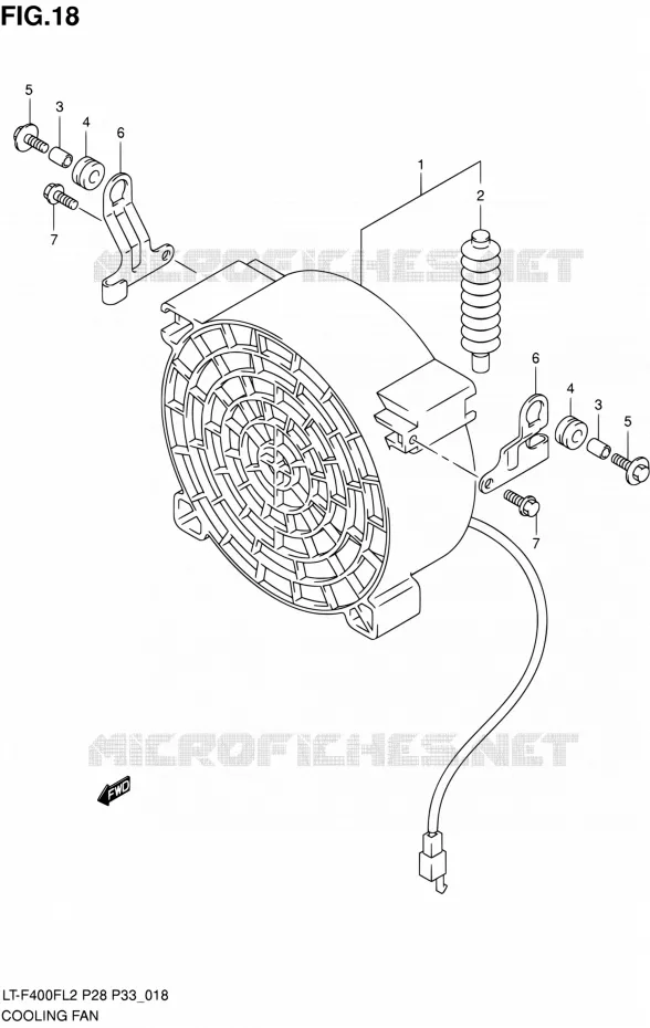 KOELVENTILATOR Suzuki QUAD 400 KINGQUAD 2012  LT-F400F L2/LT-F400FZ L2 (P03,P28,P33)