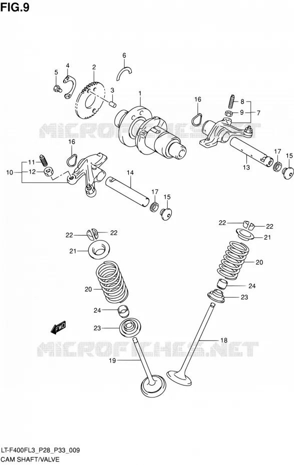 NOKKENAS - VALVES Suzuki QUAD 400 KINGQUAD 2013  LT-F400F L3/LT-F400FZ L3 (P03,P28,P33)