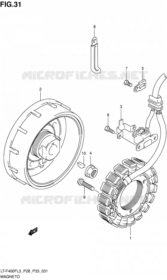 ONTSTEKING Suzuki QUAD 400 KINGQUAD 2013  LT-F400F L3/LT-F400FZ L3 (P03,P28,P33)