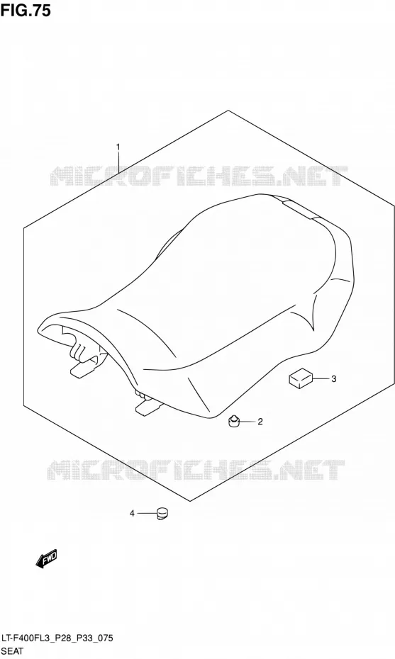 SEAT Suzuki QUAD 400 KINGQUAD 2013  LT-F400F L3/LT-F400FZ L3 (P03,P28,P33)