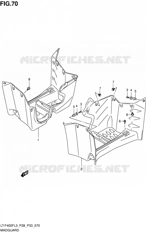 SPATBORD Suzuki QUAD 400 KINGQUAD 2013  LT-F400F L3/LT-F400FZ L3 (P03,P28,P33)