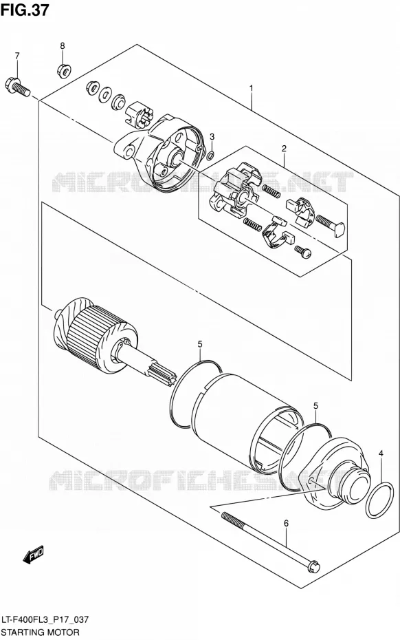 STARTMOTOR Suzuki QUAD 400 KINGQUAD 2013  LT-F400F L3/LT-F400FZ L3 (P17,P24)