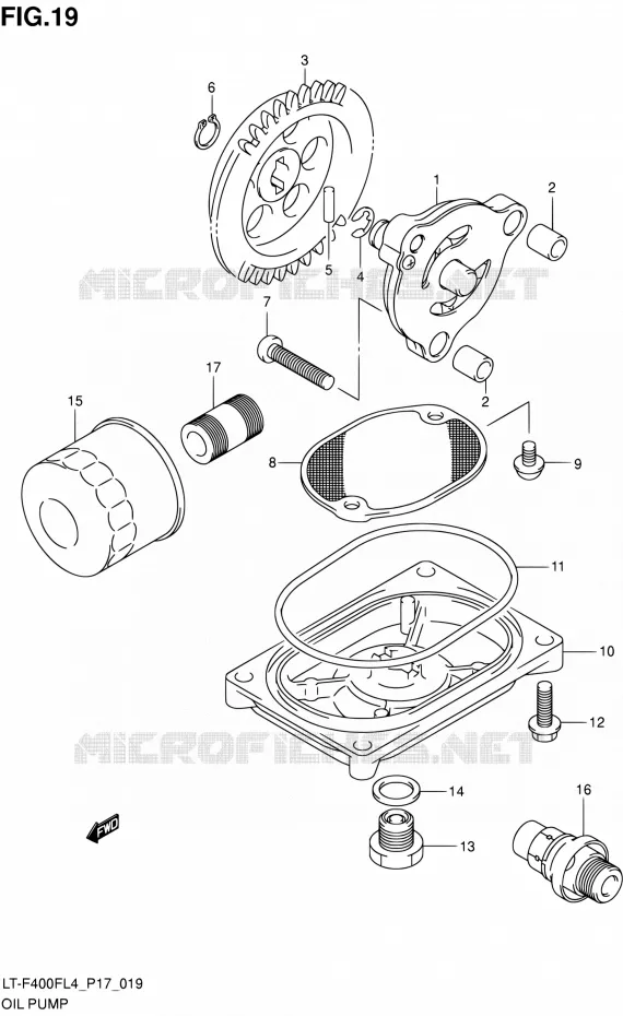 OLIEPOMP Suzuki QUAD 400 KINGQUAD 2014  LT-F400F L4/LT-F400FZ L4 (P17)