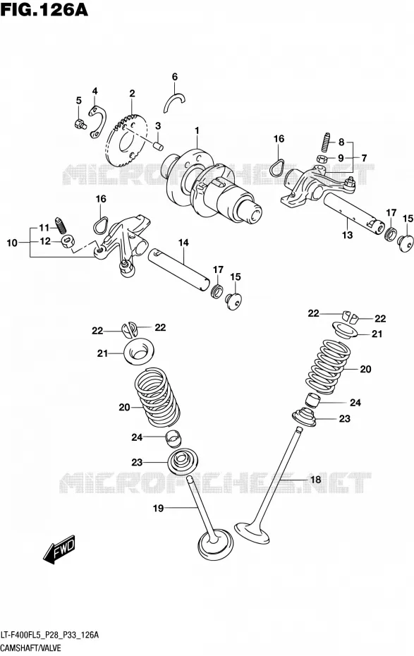 NOKKENAS - VALVES Suzuki QUAD 400 KINGQUAD 2015  LT-F400F L5/LT-F400FZ L5 (P03,P28,P33)