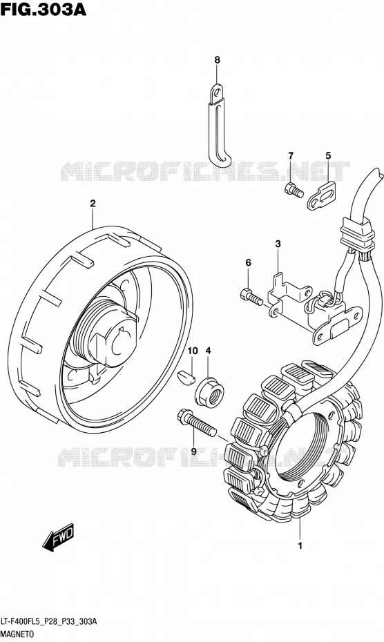 ONTSTEKING Suzuki QUAD 400 KINGQUAD 2015  LT-F400F L5/LT-F400FZ L5 (P03,P28,P33)