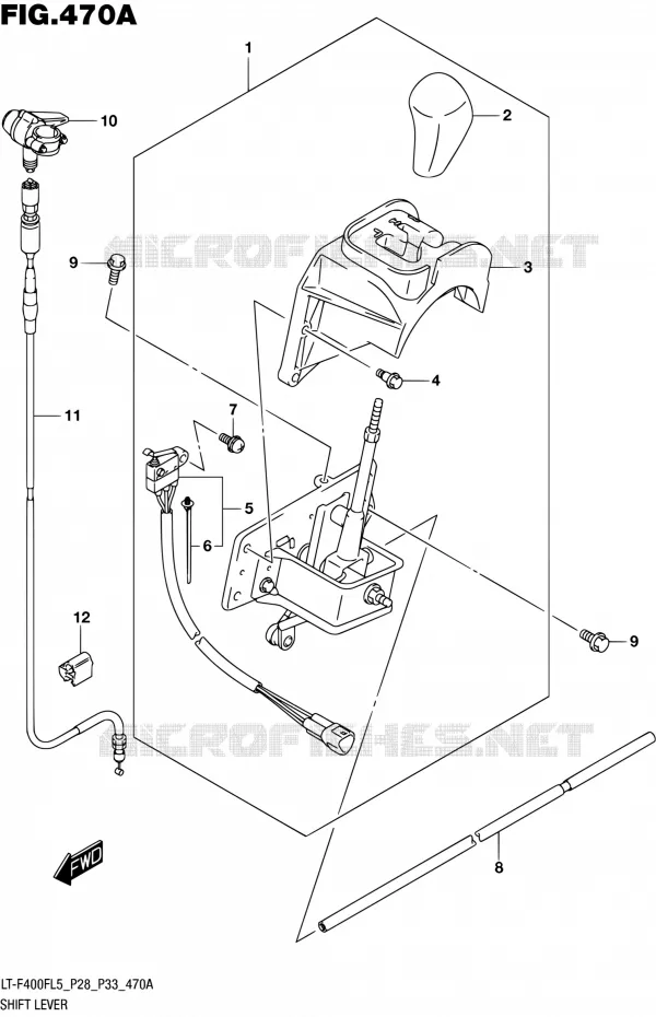 VERSNELLINGSPOOK (LT-F400FL5 P28) Suzuki QUAD 400 KINGQUAD 2015  LT-F400F L5/LT-F400FZ L5 (P03,P28,P33)