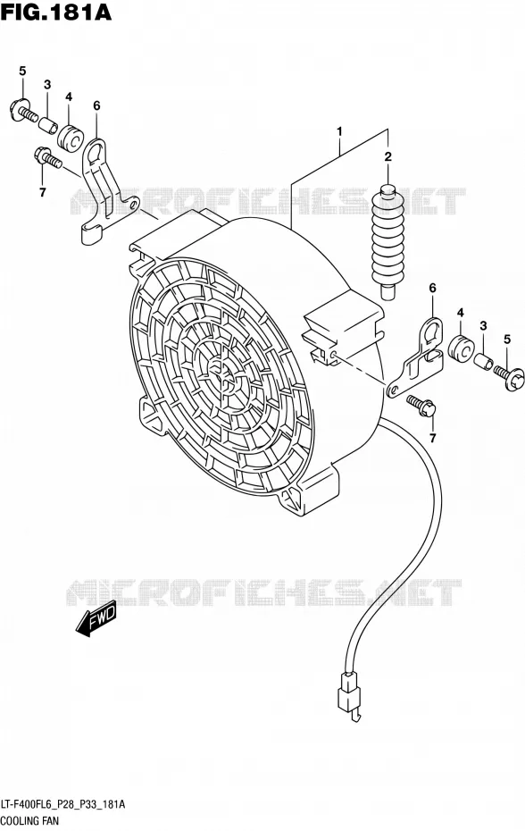 KOELVENTILATOR Suzuki QUAD 400 KINGQUAD 2016  LT-F400F L6 (P03,P28,P33)