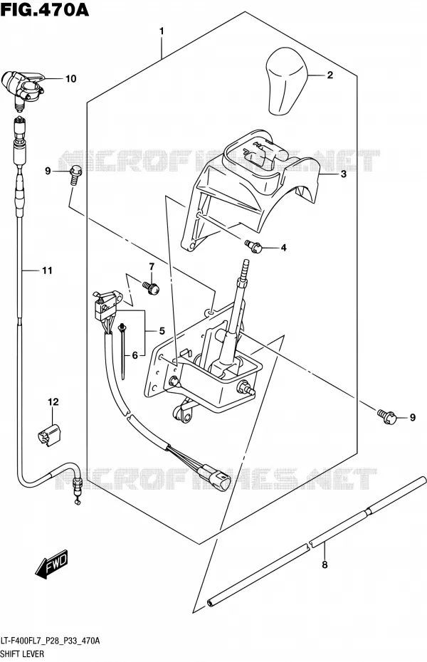 VERSNELLINGSPOOK (LT-F400FL7 P28) Suzuki QUAD 400 KINGQUAD 2017  LT-F400F L7 (P03,P28,P33)