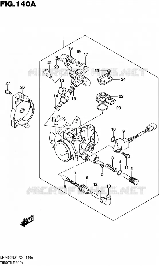 GASKLEPHUIS Suzuki QUAD 400 KINGQUAD 2017  LT-F400F L7 (P24)