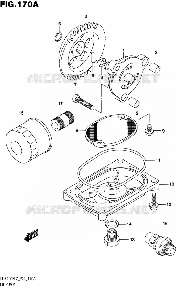 OLIEPOMP Suzuki QUAD 400 KINGQUAD 2017  LT-F400F L7 (P24)