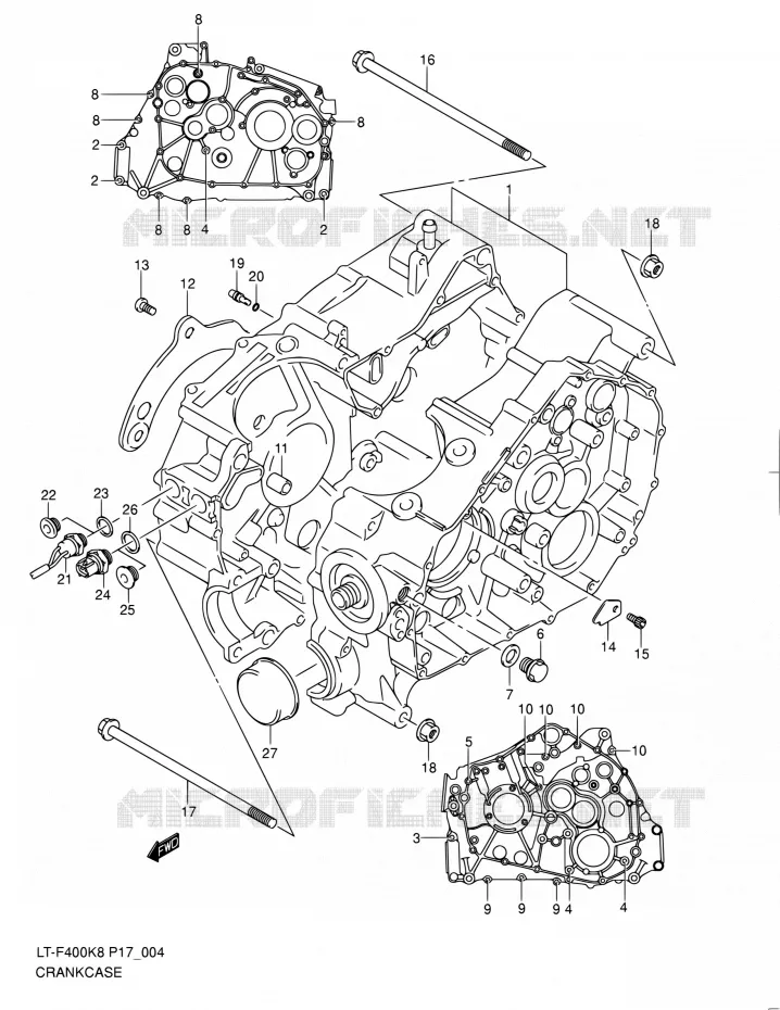 CASING Suzuki QUAD 400 KINGQUAD 2010  LT-F400 L0 (P17,P24)