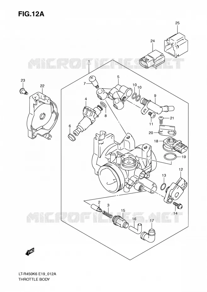 GASKLEPHUIS (MODEL K9/L0) Suzuki QUAD 450 QUADRACER 2010  LT-R450 L0/LT-R450Z L0 (E19)