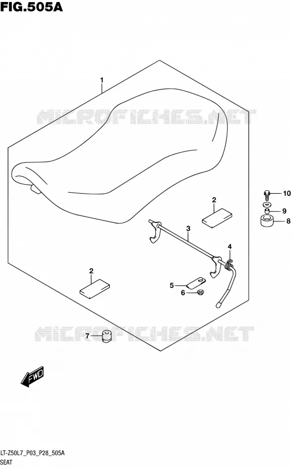 SEAT (LT-Z50L7 P03) Suzuki QUAD 50 QUADSPORT 2017  LT-Z50 L7 (P03,P28,P33)