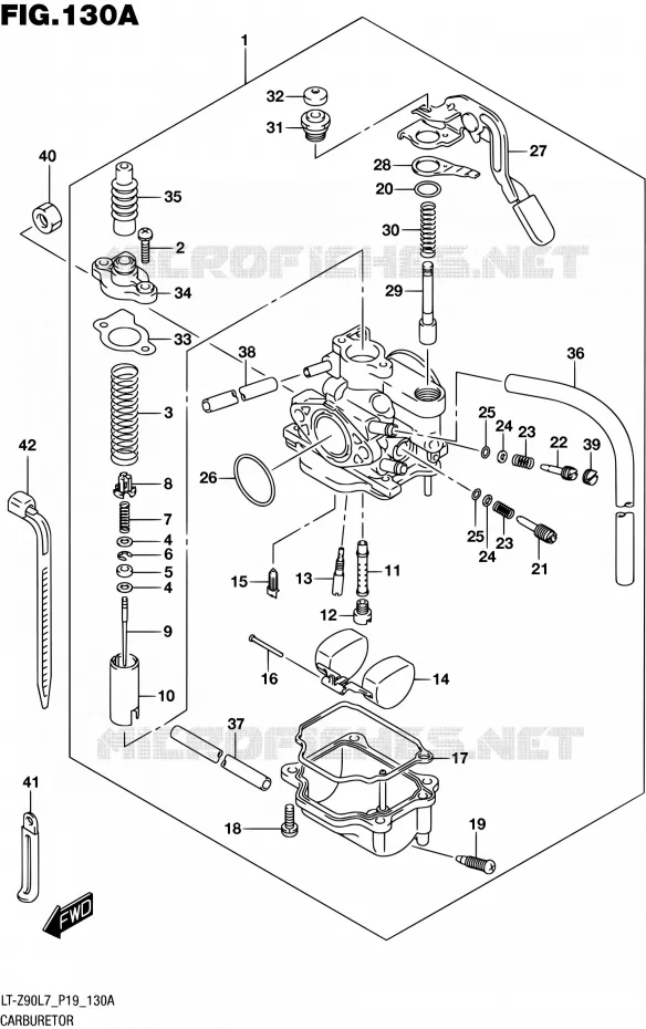 CARBURATOR Suzuki QUAD 90 QUADSPORT 2017  LT-Z90 L7 (P19)