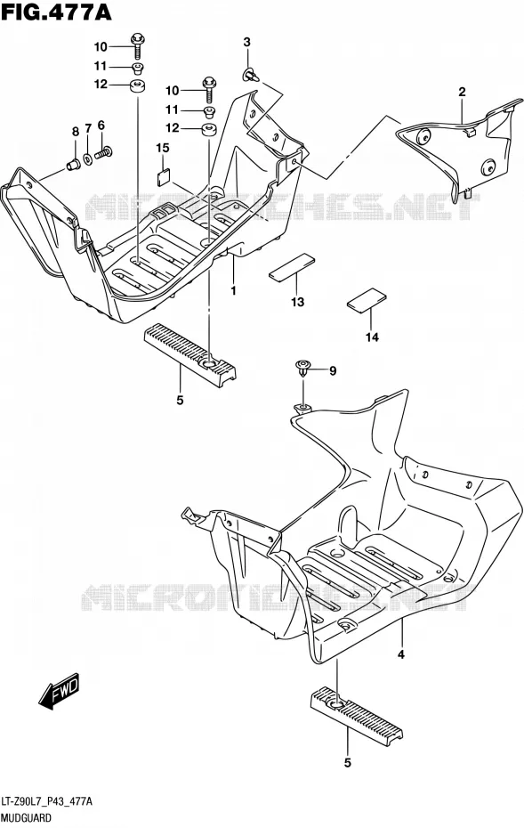 SPATBORD Suzuki QUAD 90 QUADSPORT 2017  LT-Z90 L7 (P43)