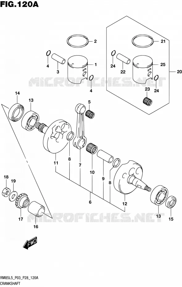 KRUKAS Suzuki MOTO 85 RM 2015  RM85 L5 (P03,P28,P33)