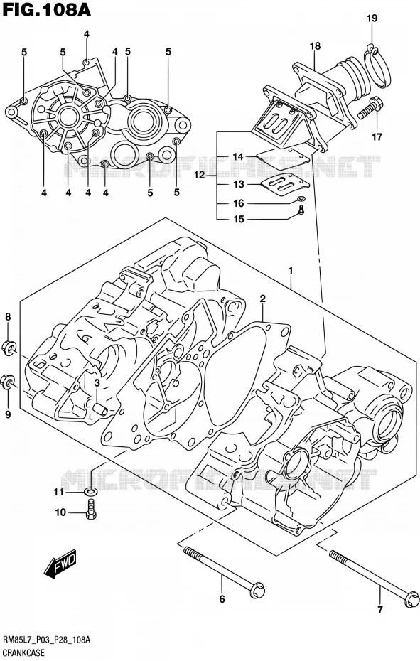 CASING Suzuki MOTO 85 RM 2017  RM85 L7 (P03 P28)