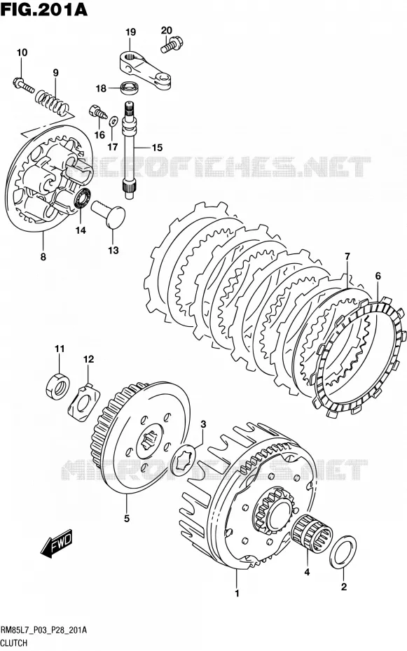 KOPPELING Suzuki MOTO 85 RM 2017  RM85 L7 (P03 P28)