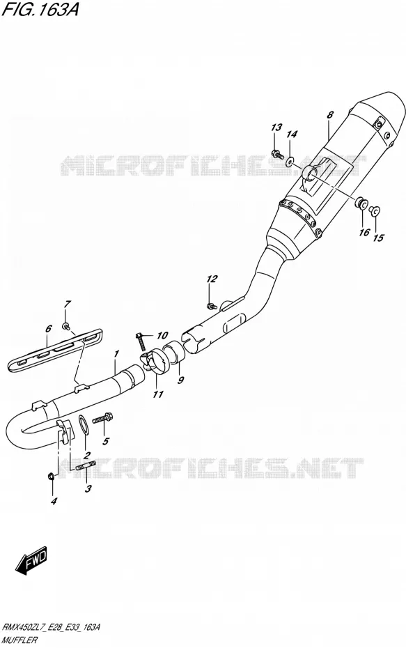 GELUIDDEMPER Suzuki MOTO 450 RMX 2017  RMX450Z L7 (E28,E33)
