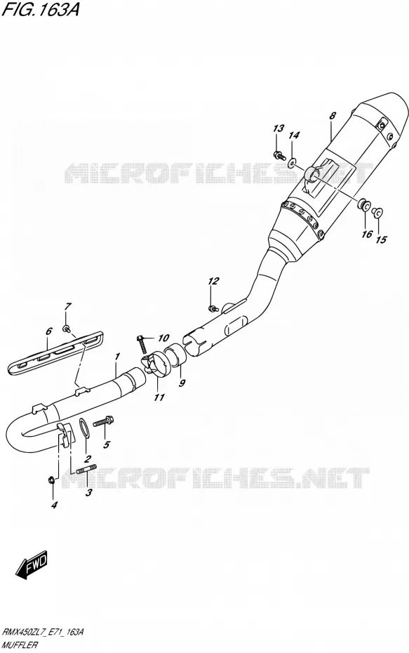 GELUIDDEMPER Suzuki MOTO 450 RMX 2017  RMX450Z L7 (E71)