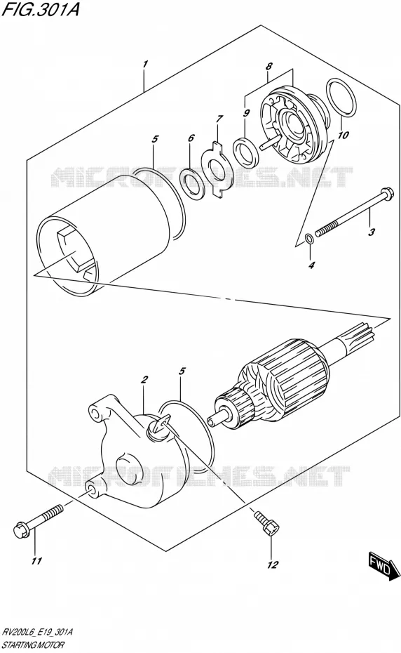 STARTMOTOR Suzuki MOTO 200 VAN-VAN 2016  RV200 L6 (E19)