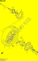 ACHTERWIEL (SFV650AL4 E21) voor Suzuki GLADIUS 650 2014