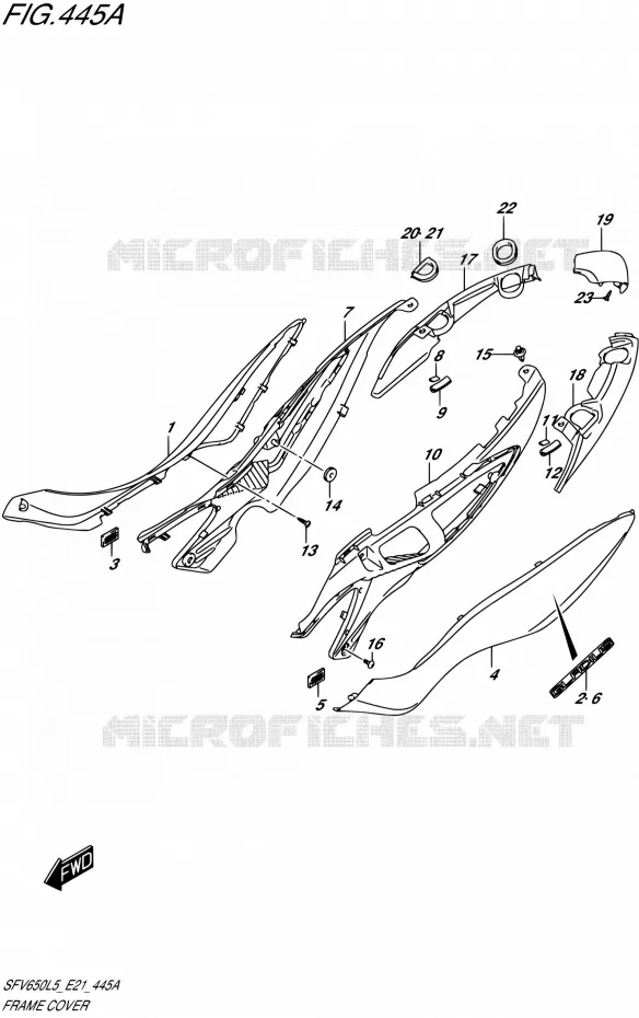ACHTER KUIP Suzuki MOTO 650 GLADIUS 2015  SFV650A L5 (E21)